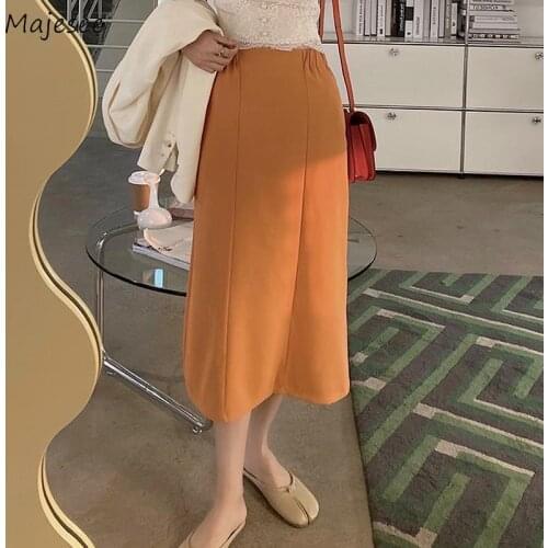 Skirts Women Solid Leisure 4 Colors Sexy Female Clothes Loose Chic Vintage All-match Streetwear Fashion Party Sweet Elegant Ins