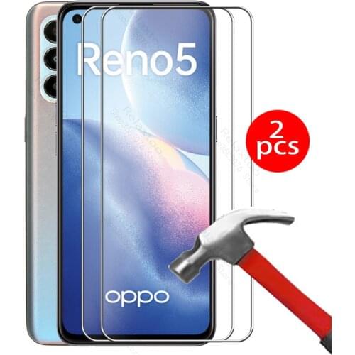 2pcs Original Tempered Glass For oppo Reno5 5G / 4G Reno 5 Screen Protector For Reno5 5G Glass Safty Phone Protective Cover Film