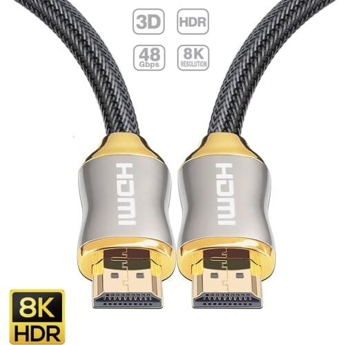 1m 2m 3m 8K HDMI cable 4K 120HZ UHD HDR 48Gbps V2.1 for Xiomi Samsung TV PS4 Splitter Switch Audio Video Xbox Serries X HD Cable