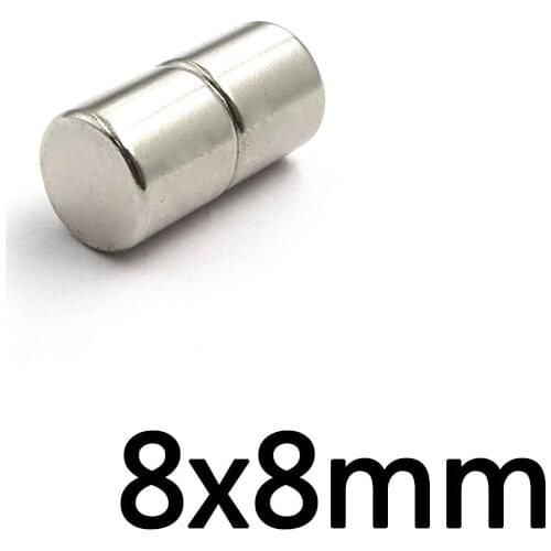 10/20/30PCS 8x8 mm Search Minor Diameter Magnet 8mmx8mm Bulk Small Round Magnets 8x8mm Neodymium Disc Magnets 8*8 Circular 8
