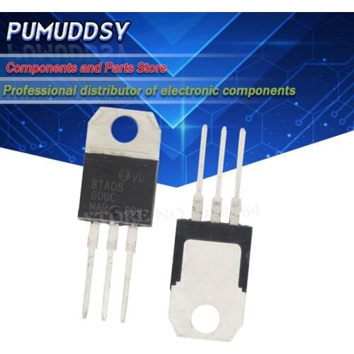 10PCS BTA08-600C 8A 600V TRIACS bidirectional thyristor TO220