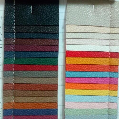 10 yards 0.9mm Litchi embossed soft Imitation leather coat fabric jacket thick quality Artificial PU leather material wholesale