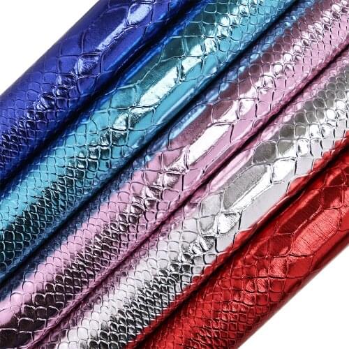 30x134cm Roll Bright Gator Faux Leather Fabric Synthetic Leather Material For Bags Sewing DIY BH444