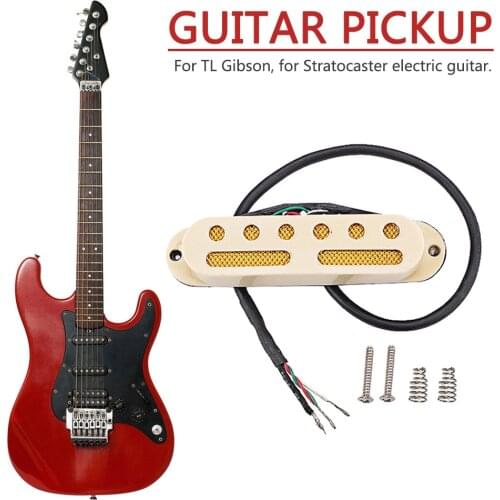 Guitar pickup ST four-wire yellow mini pickup, noise reduction, high output power