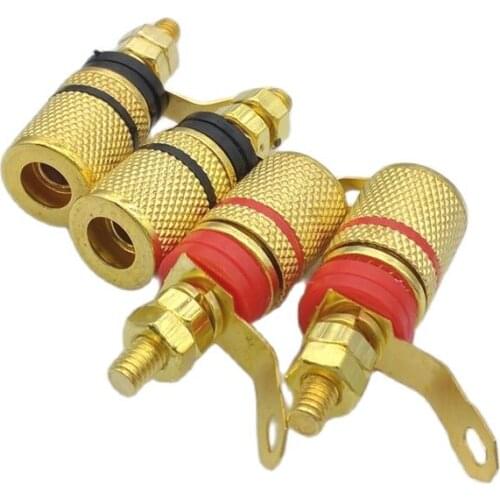 4pcs/lot 4mm banana plug binding post for loudspeaker box Power Amplifier Socket Terminals