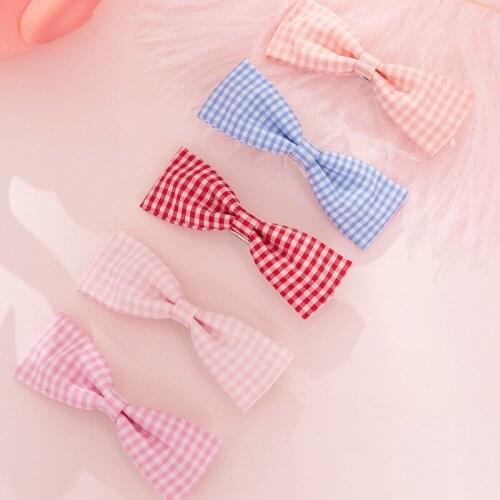 5pcs Baby Girl Hair Clips Bows Children Barrette Kids Spring Summer Vintage Hairpins Toddler Party Hairgrips Duckbill Clip