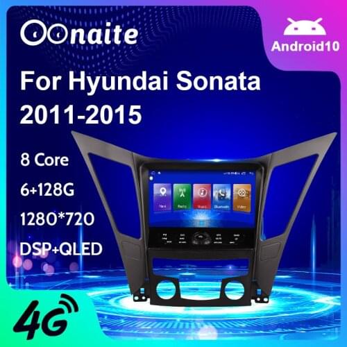 Oonaite 2G+32G Android 10.0 For Hyundai Sonata 2011-2015 Car Radio Multimedia Video Player Navigation GPS 2 din dvd No CD Slot