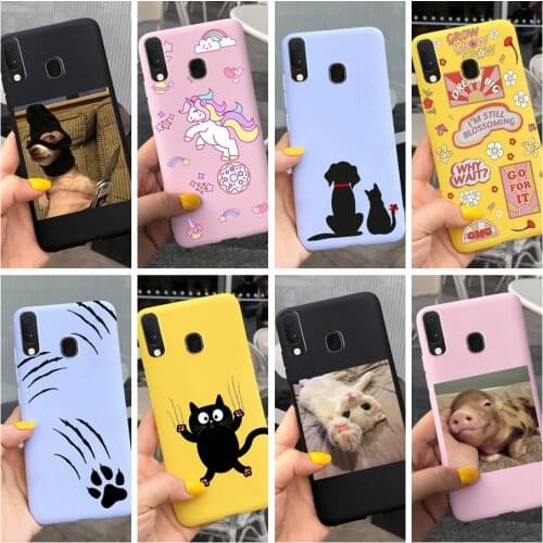 Fo Coque Samsung A20e Case SM-A202F Silicone Soft Cute Cat Unicorn Painted Cover For Samsung Galaxy A20E A202F A202 Phone Bumper