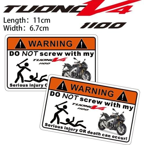 KODASKIN 2 Pieces Do Not Screw Warning Sticker Decal for Aprilia TuonoV41100