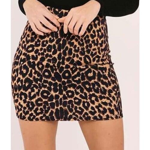 Summer Women’s Sexy Leopard Print Skirt Party Clubwear High Waist Mini Skirts Vintage Ladies Bodycon Short Clothing