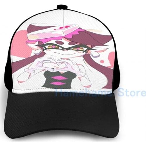 Fashion Splatoon(6) Basketball Cap men women Graphic print black Unisex adult hat