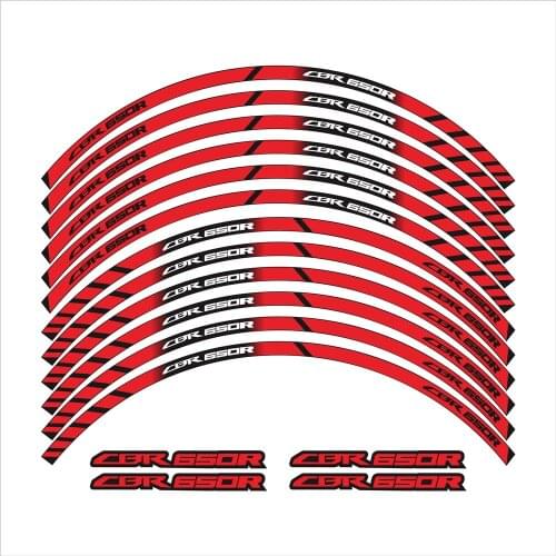 12 Pcs Motorcycle Wheel Sticker Waterproof reflectives Rim Sticker decorative decal FOR HONDA cbr 650r CBR650R