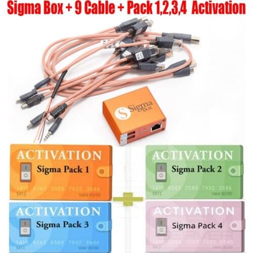 2020 Newest Sigma Box Original Sigma box with 9 Cable with Pack1+Pack2+Pack3 + Pack4 new update for huawei