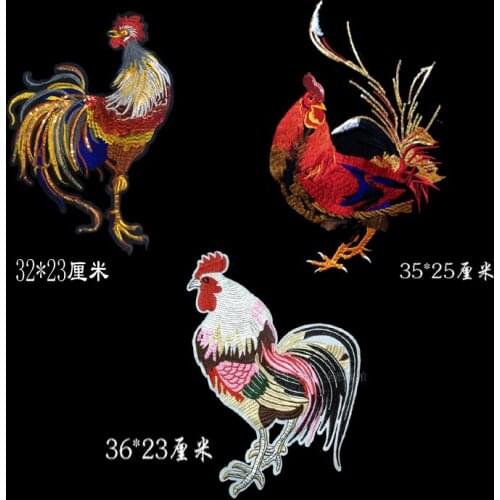 New arrival red cock Embroidered patches sew on cartoon Motif Applique Cloth , Jacket , Jean Accessory