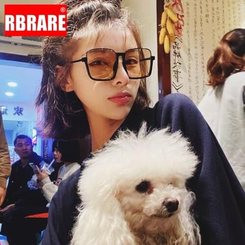 RBRARE Oversized Sunglasses Women 2021 Luxury Brand Half Frame Sun Glasses Women Vintage Designer Sunglasses Gafas De Sol Mujer