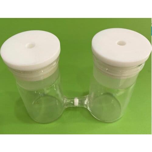 Single 100ml H-shaped Glass Electrolytic Cell, Total Capacity 200ml, Internal Ceramic Sandpaper, Integrated Firing
