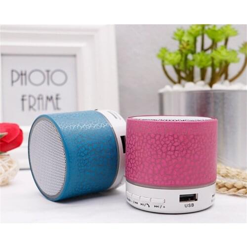 Rechargeable Mini Wireless Bluetooth Speaker Colorful Light Small Crack Sound Speaker Audio TF USB AUX Stereo Portable Speaker#P