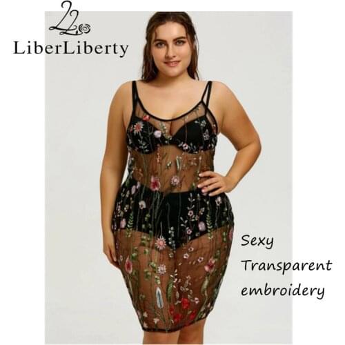 Beach Dress For Women Hollow Out Lace embroidered Tunic Big Size Black WomenS Summer Clothes transparent Swimsuit Cover up