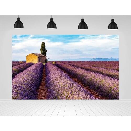 Scopiso Clouds Sky Farm Lavender Field Scenic Photography Backgrounds Vinyl Customize Photographic Backdrops For Photo Studio