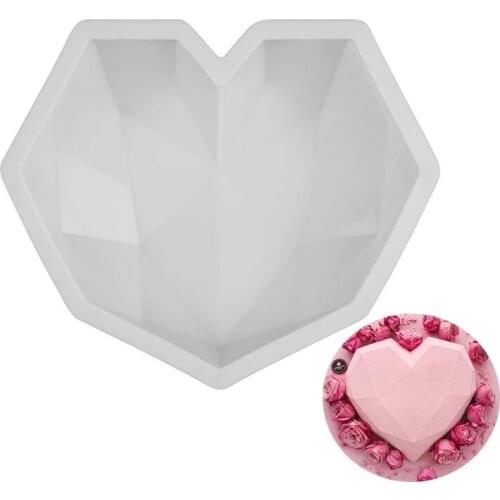 3D Heart Shape Silicone Cake Mold Chocolate Cookie Muffin Baking Tool Sponge Mousse Dessert Cake Decorating DIY Candles Mould