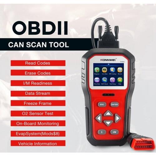 KONNWEI KW860 OBD2 Diagnostic Tool Car Scanner Diagnostic Tool Automotive Scanner Car Tools Multinational Language