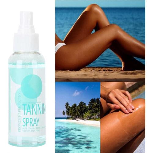 ISNER MILE 100ML Bronze Tanning Spray Self Tanner Body Black Bronze Tanning Fast Spray Sunblock Makeup Foundation Tool Accessory