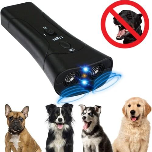 Pet Dog Repeller Anti Barking Bark Deterrents Training Device Trainer LED Ultrasonic 3 in 1 Anti Barking Ultrasonic Dogs Whistle