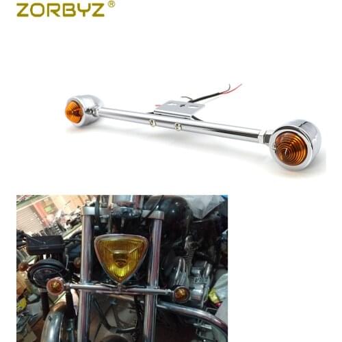 ZORBYZ Motorcycle Front Rear Metal Short Mount Turn Signal Light Tube Bar Bracket For Honda Cafe Racer Bobber Chopper Custom