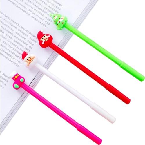 1pc Santa Stereo Head Christmas Gel Pen 0.5MM Promotional Gift Stationery School Office Supply Christmas Gifts