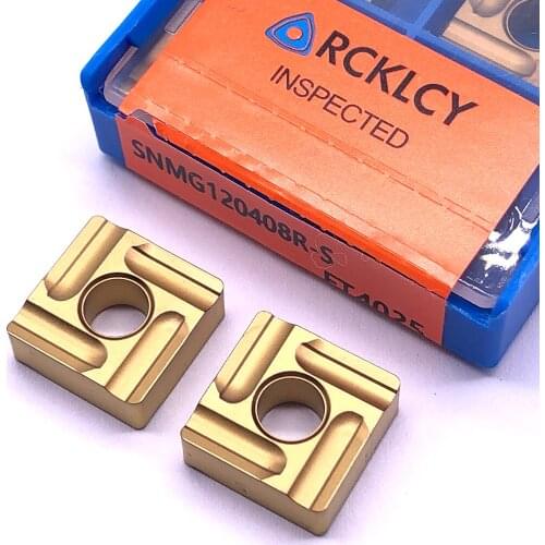 10pcs RCKLCY Machining steel SNMG120408R-S FT4025 external metal turning tool lathe tool CNC machine cutting tool milling cutter