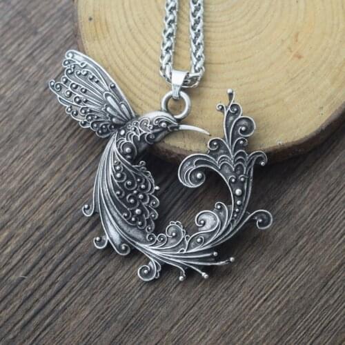 12pcs Phoenix Pendant Necklace Peacock Bird Animal Jewelry Christmas Gifts