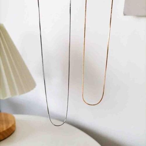2021 Fashion Jewelry New Simple Gold Silver Chain Necklace Neck Chain Goth Collar Choker Statement Necklaces For Women Girls