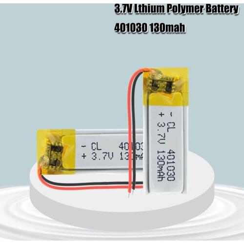 3.7V 130mAh 401030 Lithium Polymer Li-Po li ion Rechargeable Battery For MP3 MP4 MP5 GPS DVD tablet Bluetooth camera Lipo cell