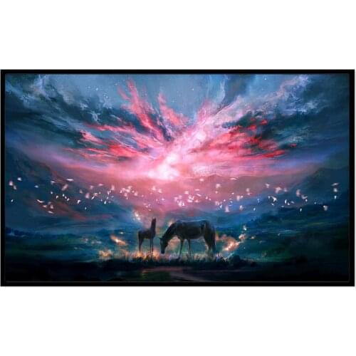 5d Diy Diamond Painting Animal Landscape Round Diamond Imitation Cross Stitch Embroidery Set Home Decoration