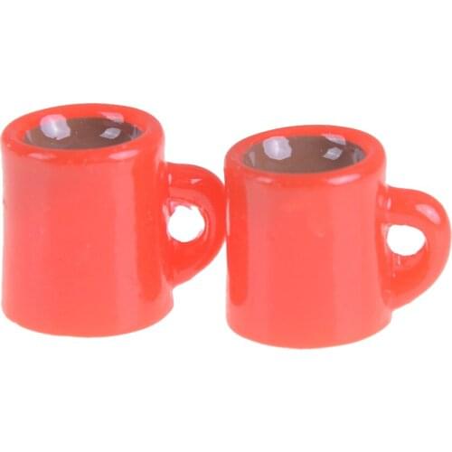 6Pcs Mini Cup For Dollhouse Coffee Cup Kitchen Room Food Drink Home Tableware Miniature Decors Random