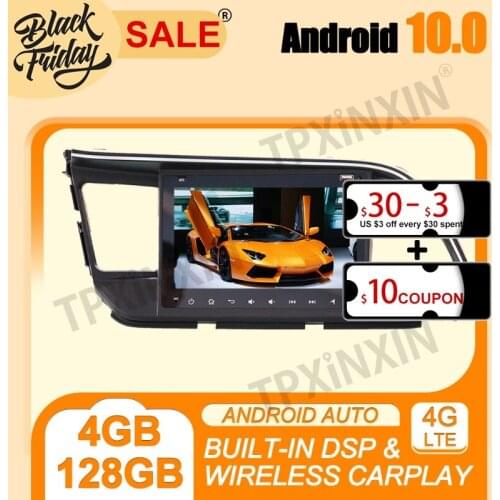 Android 10.0 For Hyundai Elantra 2016-2020 4G+128G PX6 IPS Carplay Multimedia Player Auto Radio Tape Recorder GPS Navi Head Unit
