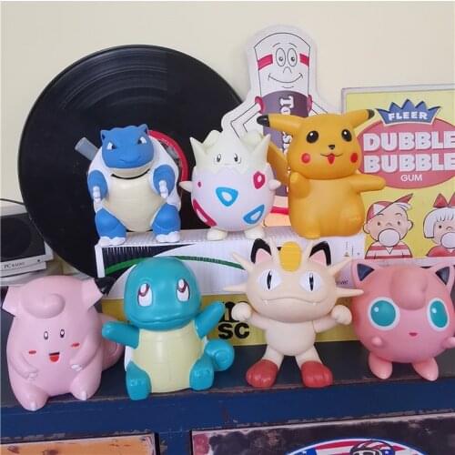 Bandai Anime Animation Pokemon Squirtle BIKBOK Pikachu Piggy Bank Kids Toys Boy Girl Gift