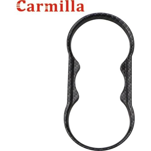 Carmilla Car Interior ABS Water Cup Holder Panel Decoration Trim Frame for Ford Fiesta MK7 2009 2010 2011 2012 2013