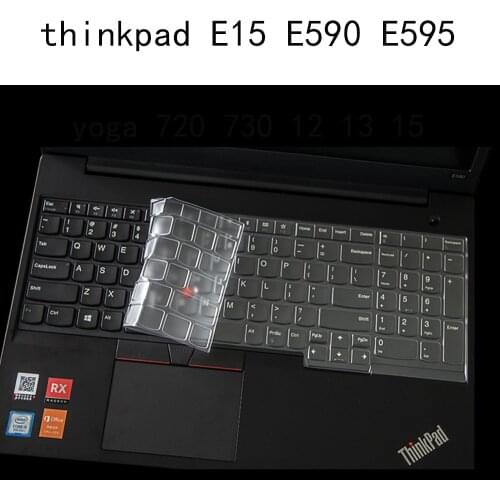 Laptop Keyboard Covers E590 for lenovo ThinkPad P15S E15 E595 E580 T590 L590 15.6 inch 2019 clear silicone skin Transparent TPU