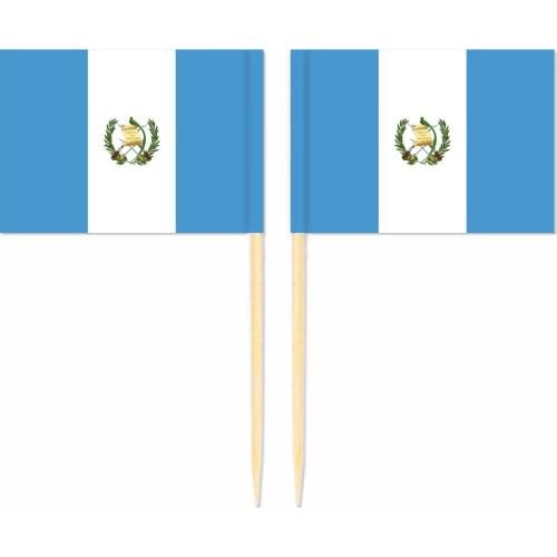 Guatemala Toothpick Flag 3.5X2.5CM Cake Topper Party Cupcake Wedding Baby Shower Supplies Lovely Baking Dessert Decorations