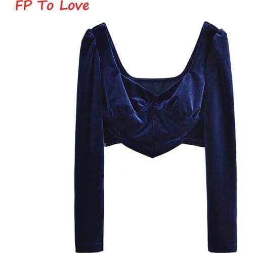 Синие блузки FP TO LOVE China At AliExpress