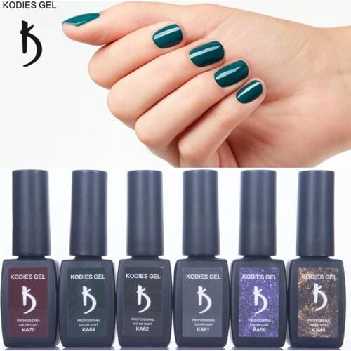 KODIES GEL UV Nails Gel Polish Glitter Gold Green Brown Color Gellak Brand New Varnish Vernis Resin Acrylic Paint 8ML Varnishes