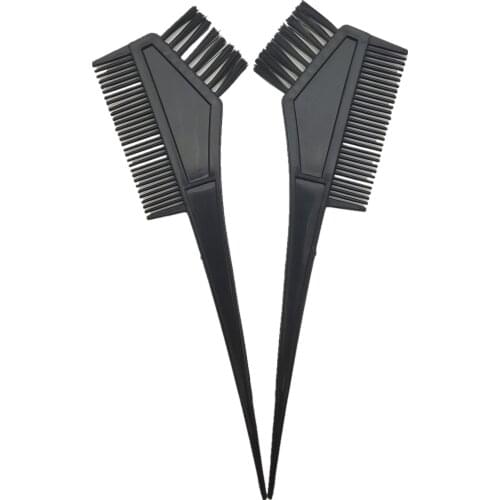 2 PCS Professional Hair Dye Brush Hair Coloring Comb Double Use With Soft Nylon Hair Salon For Hairdressing Styling Tool