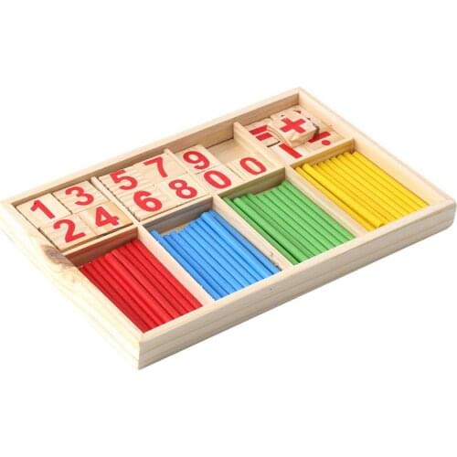 Hot! 1PC Intelligence Great Toys Montessori Math Wooden Material Color Calculation Early Education Enlightenment Toy New Sale