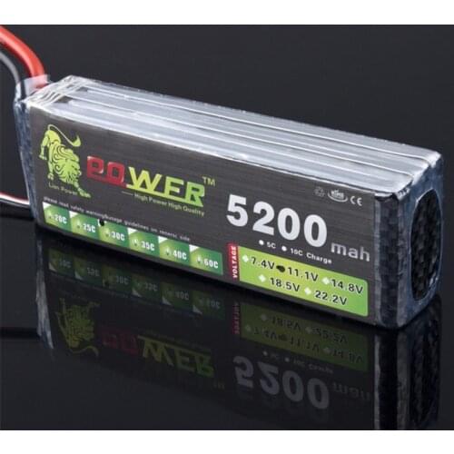 Lion Power 3S Lipo Battery 11.1 V 11.1V 5200MAH 30C MAX 35C LiPo RC Battery For Rc Helicopter Car Boat 3S Lipo 11.1