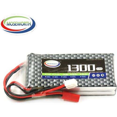 MOSWORTH 3S RC Airplane LiPo 11.1V 1300 1500 1800 60C For RC Drone Car Boat Plane Aircraft Quadcopter Helicopte Lithium Battery