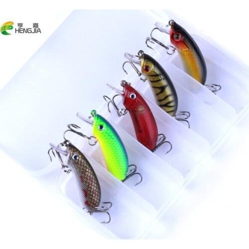 5Pcs Fishing Lures kit 5cm 7g Artificial Boxed Bait High Quality Minnow Crankbait Lure Set Isca pesca With Hook Fishing Tackle