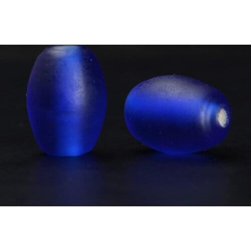 SEA MEW 10 PCS Oval Glass Beads Handmade Loose Beads Bodhi Beads Spacer Bead For Jewelry Making