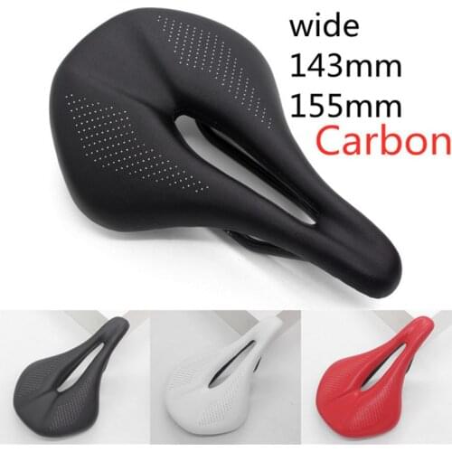 143/155MM carbon fiber saddle road mtb mountain bike bicycle saddle for man cycling saddle trail comfort races seat red white