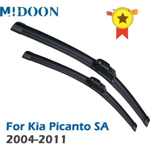 MIDOON Wiper Front Wiper Blades For Kia Picanto SA 2004 - 2011 2010 2009 2008 2007 Windshield Windscreen Front Window 22"+16"